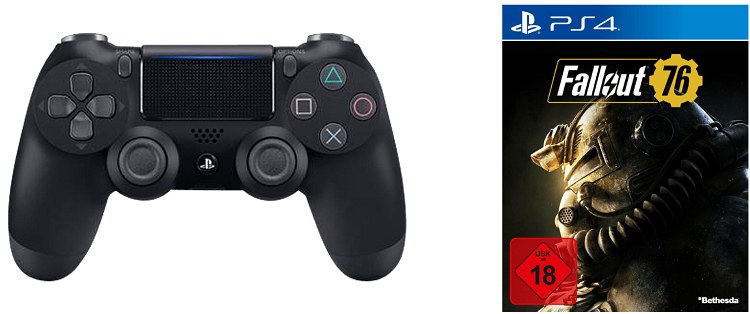 PS4 Controller + Fallout 76 für 55€ (statt 71€)