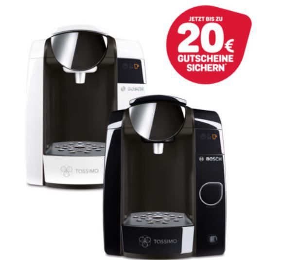 Bosch TASSIMO Joy T45 Kapsel Heißgetränkemaschine mit Wasserfilter für 44,99€ (statt 55€) + 20€ Kapselguthaben