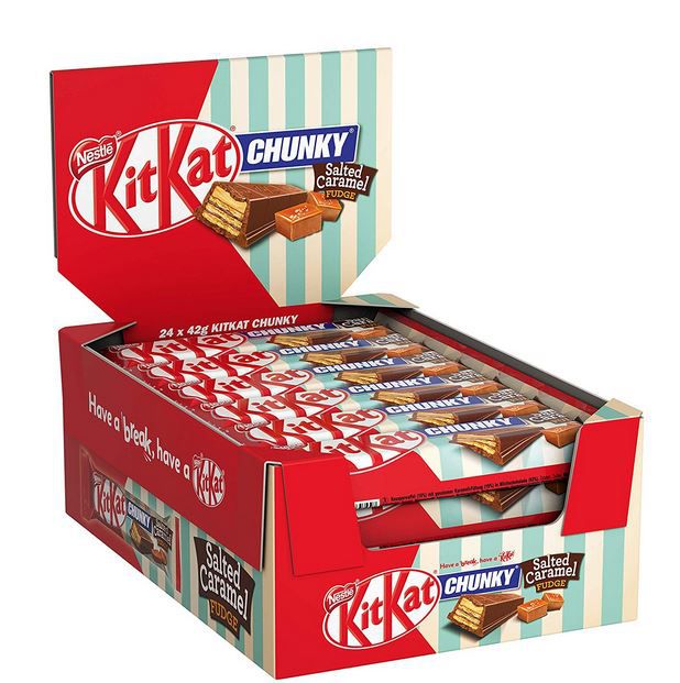 Nestlé KitKat ChunKy Salted Caramel Fudge 24 Pack für 9,99€ (Primer)