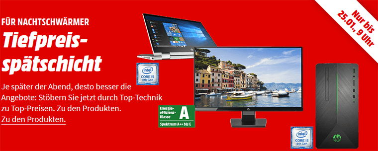 Media Markt HP Tiefpreisspätschicht bis 9 Uhr: z.B. HP 24 W Full HD Monitor (5 ms Reaktionszeit) (statt 110€)