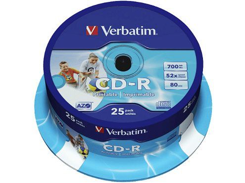 VERBATIM 43439 CD R Rohlinge 25er Spindel für 7,99€ (statt 10€)