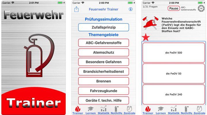 Feuerwehr Trainer gratis im AppStore