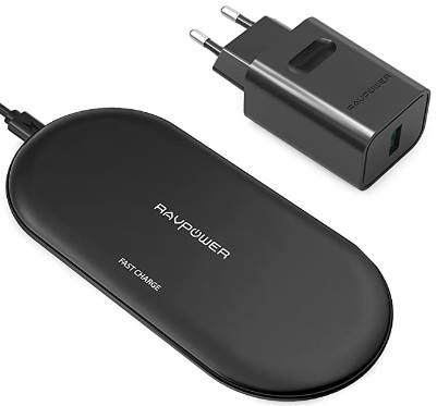 RAVPower RP PC067   10W Qi Ladegerät inkl. Adapter für 18,50€ (statt 37€)