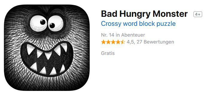 iOS: Bad Hungry Monster gratis (statt 3,49€)