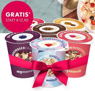 Kostenlos: MyMüsli 6er Probierpaket ab 9€ Bestellwert