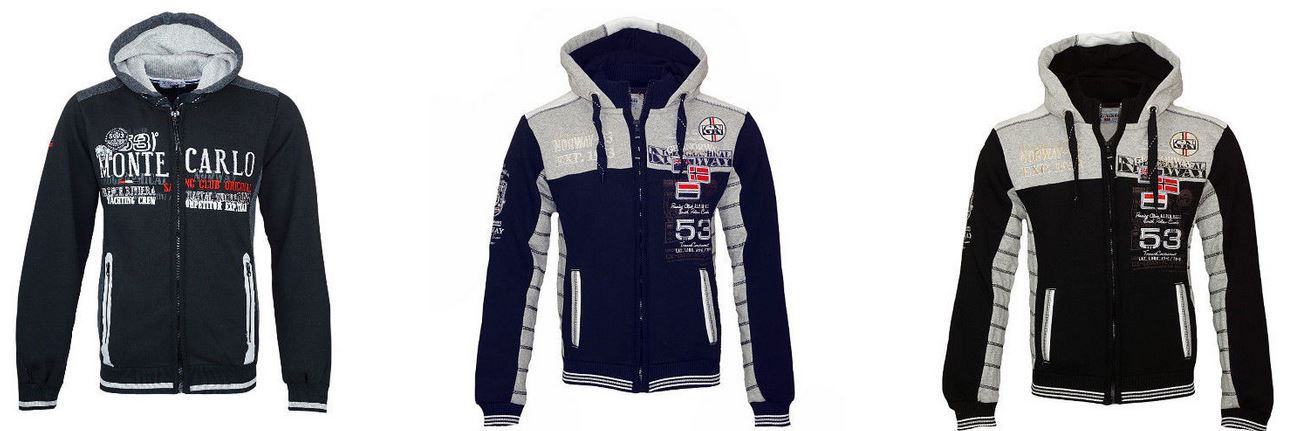 Geographical Norway Geeker   Herren Sweatjacke für je 28,99€