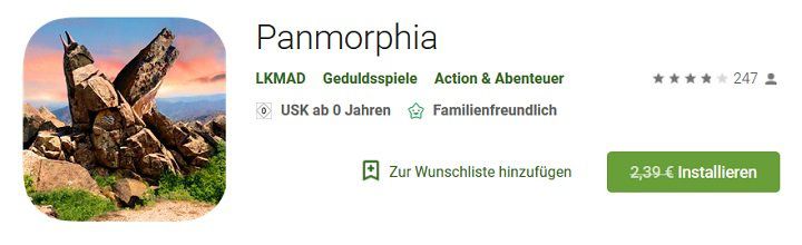 Panmorphia kostenlos (statt 2,39€) für Android + iOS