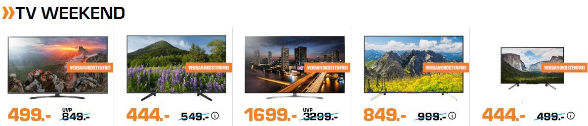 Saturn Weekend Sale: günstige TVs, Tablets, Lifestyle Artikel und Foto Zubehör