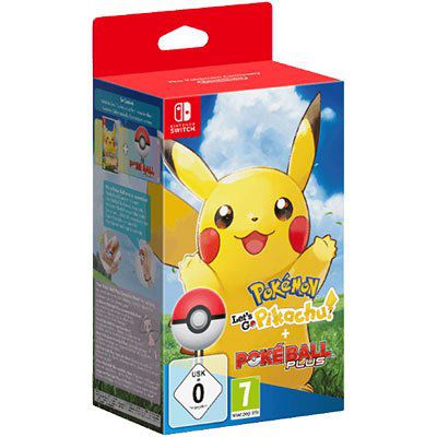 Ausverkauft: Pokémon: Lets Go, Pikachu + Pokéball Plus (Switch) + 2 Schlüsseanhänger für 49€ (statt 70€)