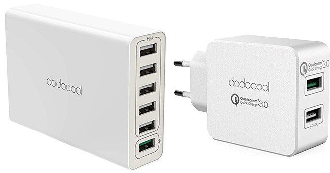 dodocool USB Ladegerät mit 2 oder 6 USB Ports & QC 3.0 für 7,13€ bzw. 14,09€   Prime