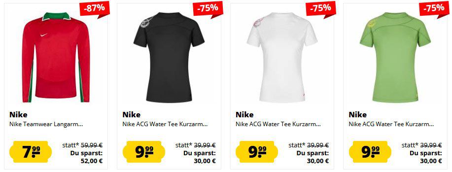 Nike Sale bei Sportspar für Kids, Damen & Herren bereits ab 1,99€