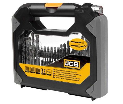 JCB 61 tlg. Profi Bohrer  und Bit Set für 14,99€ (statt 45€)