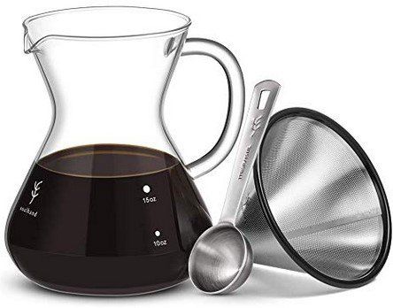 Kaffeebereiter Set mit Glaskaraffe & Edelstahlfilter für 13,79€   Prime