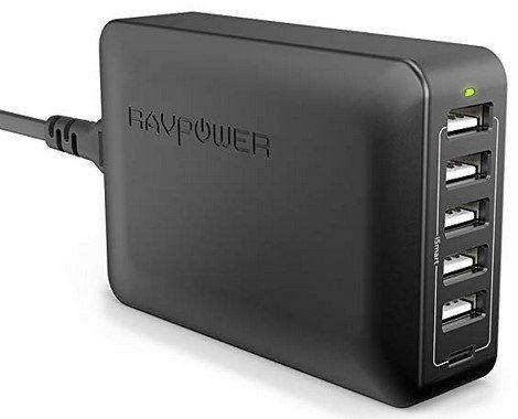 RAVPower RP PC033 6 Port USB Ladegerät 60W 5V/3A für 18,99€ (statt 26€)