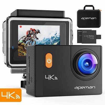 Apeman A80 (2017)   4K Actioncam mit 20 MP & 2 Akkus & Tasche für 51,99€ (statt 80€)