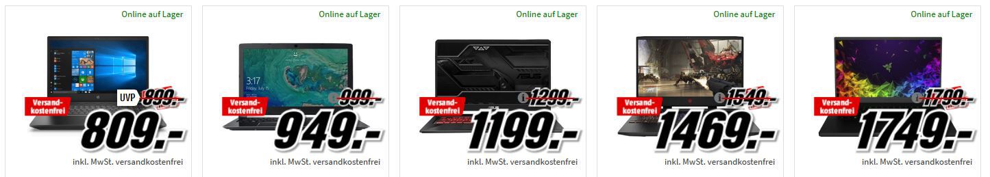 Media Markt Gaming Tiefpreisspätschicht: günstige PCs, Notebooks & Monitore