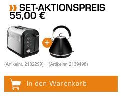 Morphy Richards Wasserkocher und Toaster für 55€ (statt 94€)