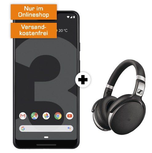 Google Pixel 3 XL + Sennheiser HD 4.50 für 99€ + Telekom Allnet Flat mit 2GB für 26,99€ mtl.