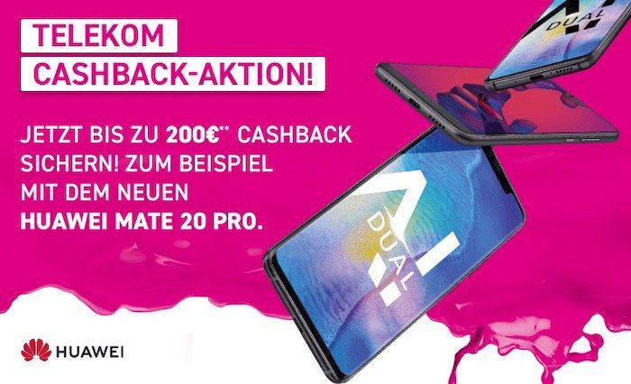 Telekom Tarife mit bis zu 8GB LTE + Huawei Smartphones mit bis zu 200€ Cashback