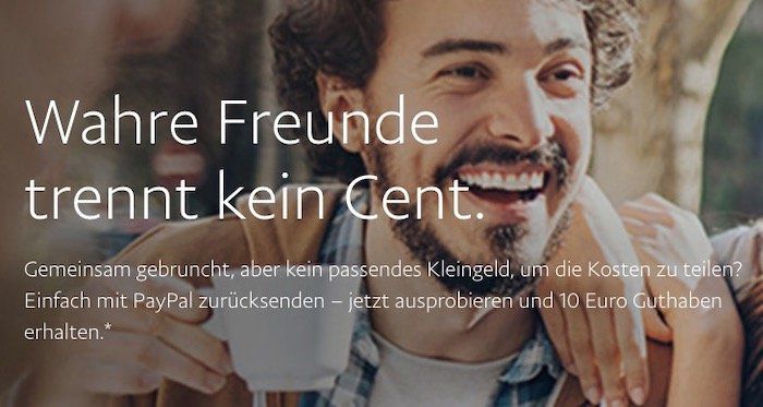 PayPal: 3x 5€ an Freunde senden und 10€ geschenkt bekommen   nur eingeladene Kunden