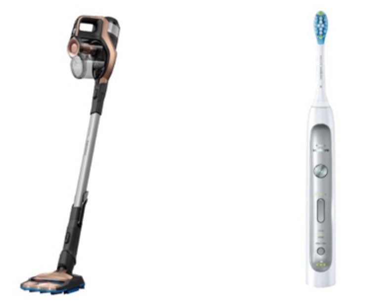 Philips Akku Staubsauger mit Turbodüse + Philips HX9111 Sonicare FlexCare Platinum für 399€ (statt 466€)