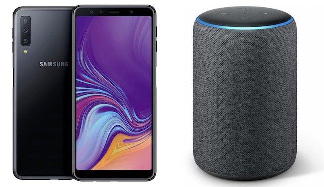 Samsung Galaxy A7 (2018) + Amazon Echo Plus für 4,95€ + Vodafone Allnet Flat von otelo mit 4GB ab 19,99€ mtl.