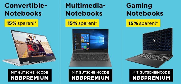 Lenovo Premium Notebooks, PCs und Tablets bis  50% reduziert