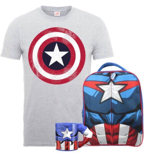 Vorbei! Captain America Rucksack + T Shirt + Tasse für 16,99€ (statt 40€)   auch für Kinder und Damen
