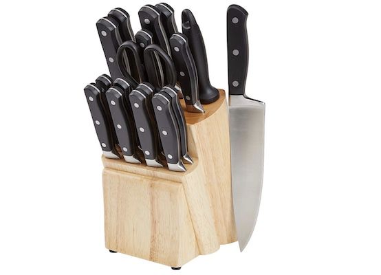 AmazonBasics Premium Messerblock 18 teilig für 49,99€ (statt 60€)
