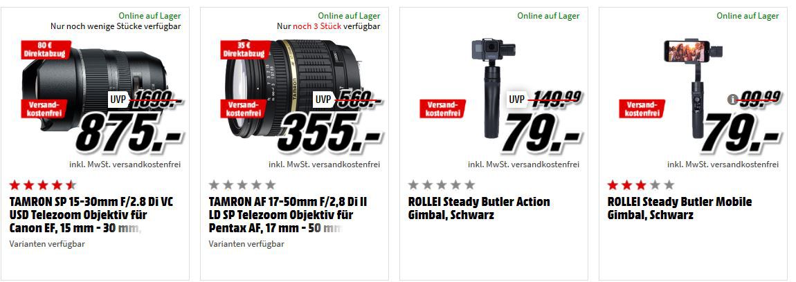 Media Markt Foto Late Night Aktion: günstiges Foto Zubehör   z.B. ACTIVEON GCB10W Action CAM + Jamara Quadrocopter für 259€ (statt 295€)