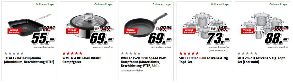 Großer Media Markt Haushalt Sale: z.B. ECHTWERK Sarre 12 tlg. Steakbesteck Set für 20€ (statt 29€)