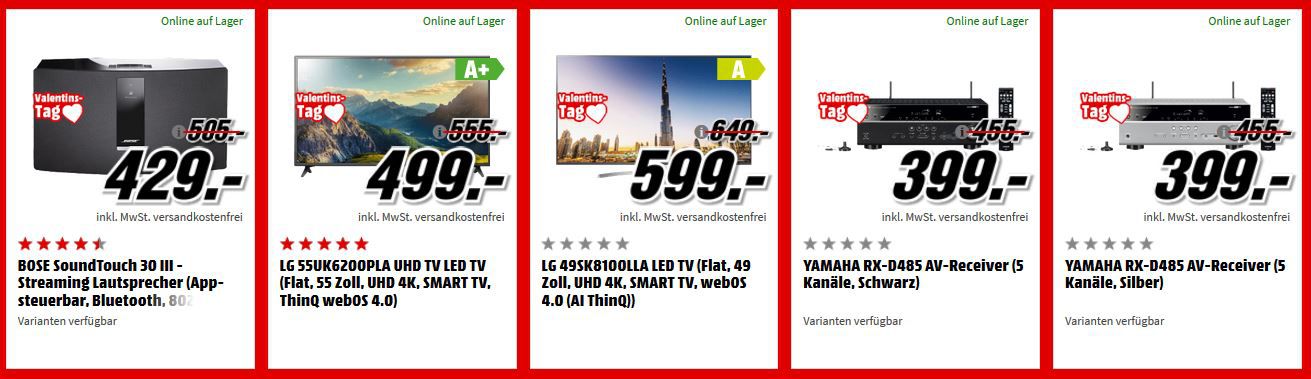 ♥ Media Markt Valentinstags Kracher! Viele gute Angebote!?