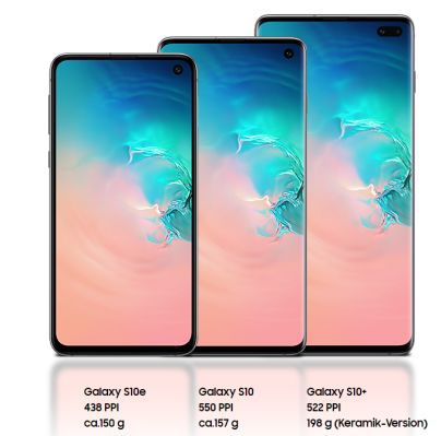 Samsung Galaxy S10 Reihe offiziell vorgestellt