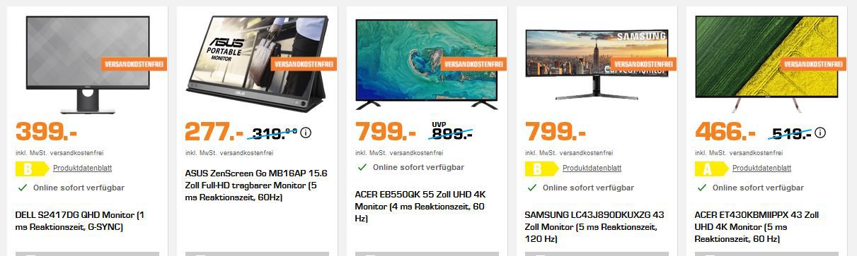 Saturn IT Einzelposten Sale: günstige Notebook, Monitore, Convertibles, Tablets und vieles andere mehr