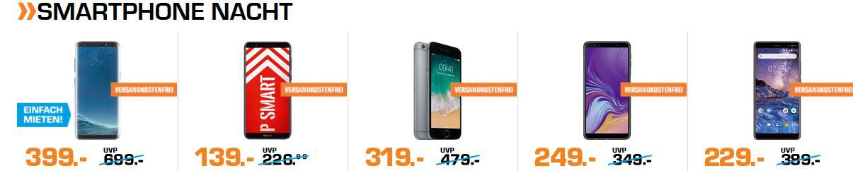 Saturn Smartphone & Tablet Late Night: z.B. Nokia 7 Plus für 229€ (statt 250€)