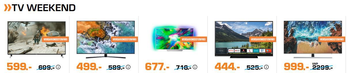 Top! Saturn Weekend Sale: günstige TVs & Fitnessartikel und reichlich Waschmaschinen