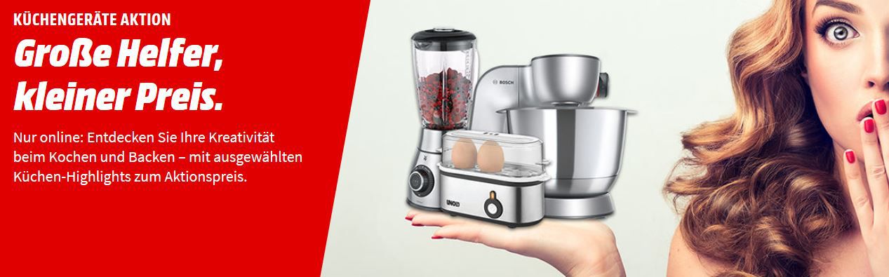 ?️ Media Markt Küchenkleingeräte Aktion: z.B. Kenwood HDP408 WH Triblade Stabmixer für 70€ (statt 86€)