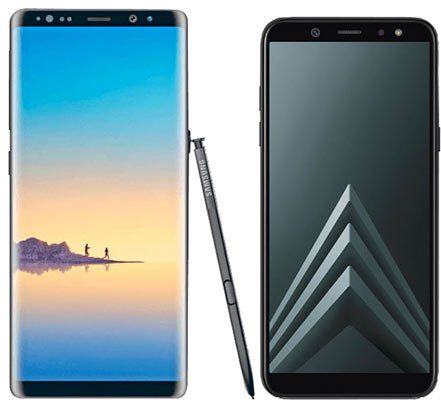 Samsung Galaxy Note 8 + Samsung Galaxy A6 für 499€ (statt 610€)