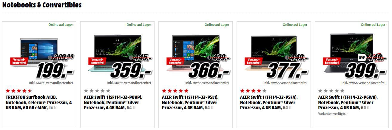 Media Markt GiGaGünstig Sale: PC Hardware & Zubehör reduziert z.B. HYRICAN STRIKER Gaming PC für 649€ (statt 774€)