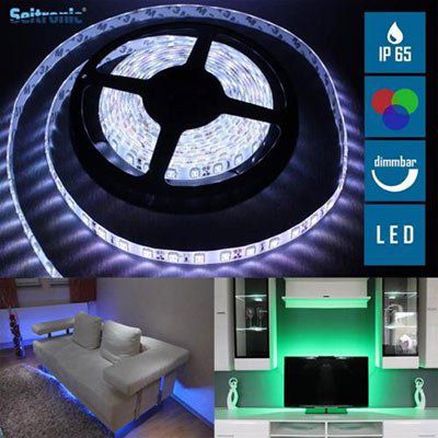 5m Seitronic LED Streifen mit 300 LEDs (SMD3528) & verschiedene Modi inkl. Fernbedienung für 14,90€ (statt 35€)