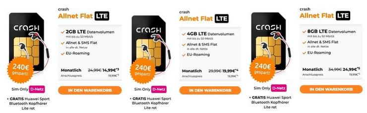 Allnet Flat im Telekom Netz mit LTE und Huawai Bluetooth Kopfhörer schon ab 14,99€ mntl.