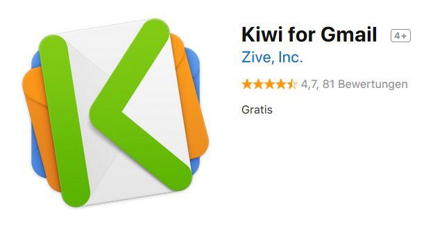 MacOS App: Kiwi for Gmail kostenlos (statt 11€)