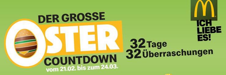 Letzter Tag! McDonald´s Ostercountdown 2019 mit täglich wechselnden Deals   heute: 2x McSundae 🍨 für 1,79€