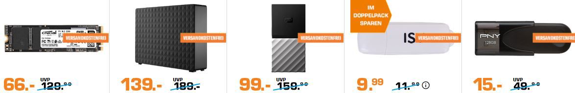 Saturn Late Night Speicher Shopping: z.B. SANDISK ULTRA USB3 Stick 256 GB für 37€ (statt 50€)