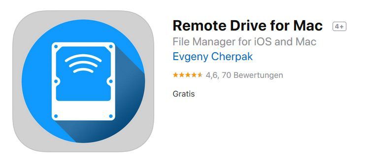 iOS App: Remote Drive for Mac kostenlos (statt 5,49€)