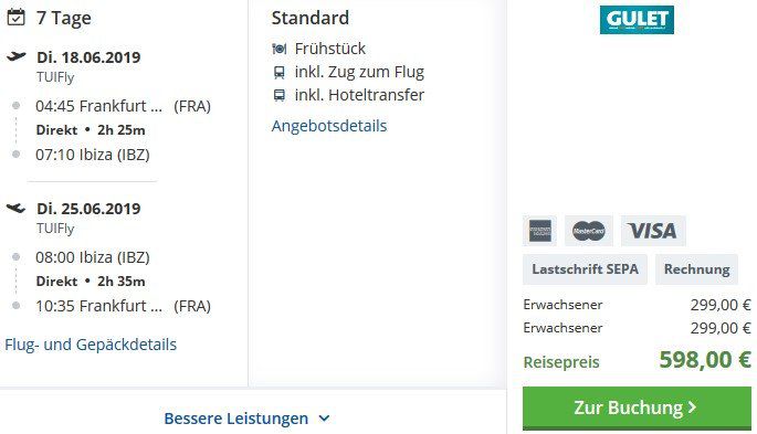 6 ÜN auf Ibiza im 4*Hotel inkl. Frühstück, Transfer, Zug & Flügen ab 299€ p.P.