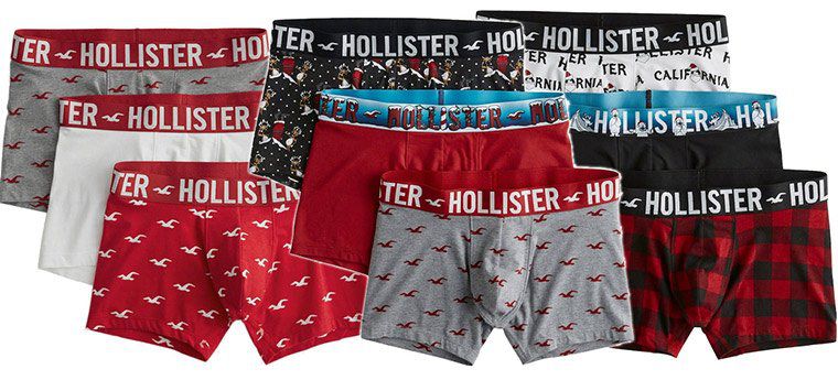 3er Pack Hollister Boxershorts in versch. Ausführungen & Designs ab 17,77€ (statt 34€)