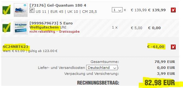 SC24.com   61€ Gutschein (123€ MBW) auf alles bei SC24   auch auf Sale Artikel