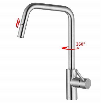 Homelody ausziehbarer Wasserhahn SD8036 (360° drehbar, mit Mischbatterie) für 45,99€ (statt 90€)