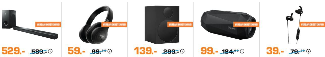 Saturn Late Night Audio, Kopfhörer und Smartphone Nacht: z.B. JBL E500BT Bluetooth Over ear Kopfhörer für 59€ (statt 99€)